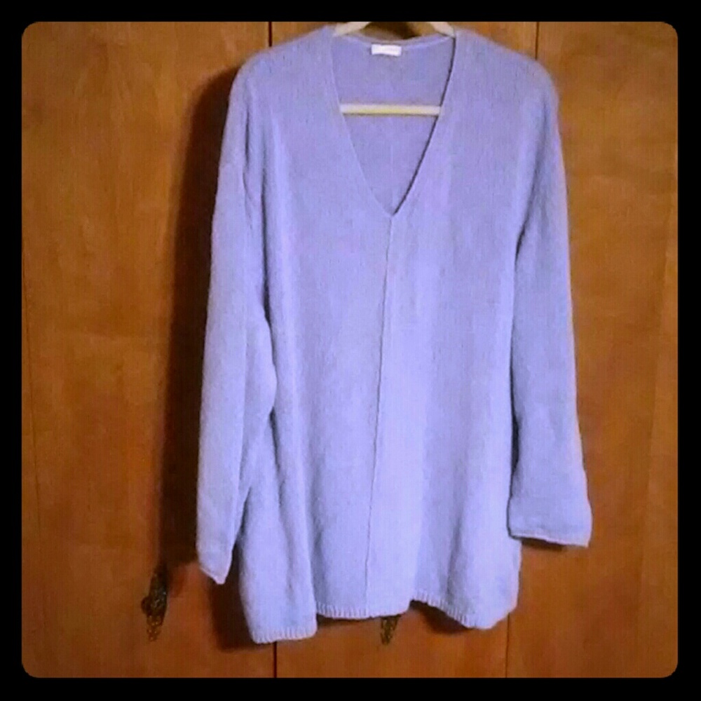 J Jill sz 3X lavender tunic boucle sweater